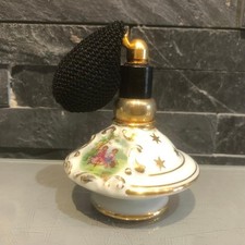 Flacon à parfum vaporisateur pulvérisateur à poire porcelaine de Limoges