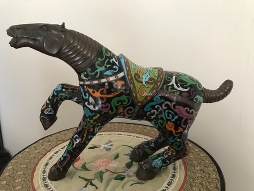 Cloisonne statuette figurine - cloisonne,