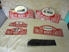 Lot Plaques Rallye Monte-Carlo WRC Officiel Championnat Du Monde Des Rallyes 
