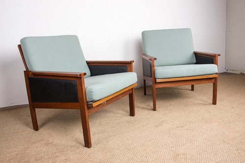 Paire fauteuils danois - fauteuils,