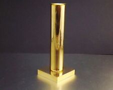 PETIT VASE ROULEAU MODERNISTE EN METAL DORE DESIGN ITALIE NEUF VERS 1970