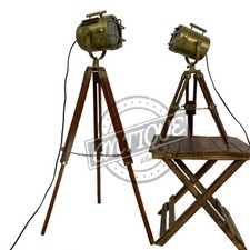 Chambre à Coucher Table D'Appoint Sol Lampe avec en Bois Support Trépied Focus