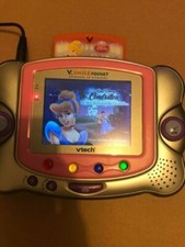 console vsmile pocket vtech rose avec jeux cendrillon testée et fonctionnelle