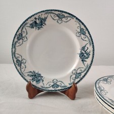 Assiettes À Dessert Décor Lavoisier De Longwy En Terre De Fer