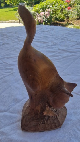 Sculpture artisanale chat - sculpture,