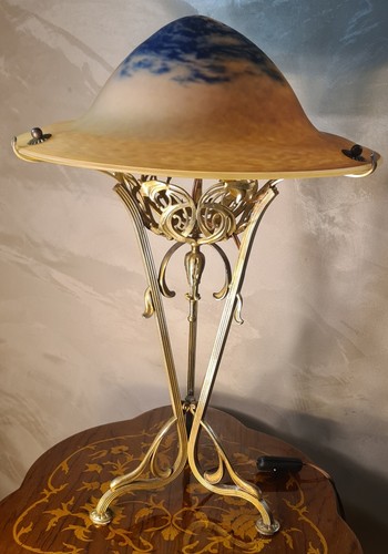Lampe art nouveau bronze - art,