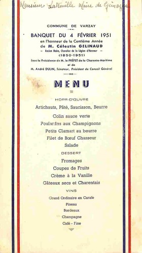 Menu ancien 1869 dîner de - ancien,