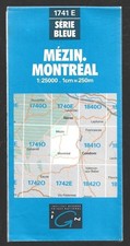 CARTE IGN SERIE BLEUE . 1741 E