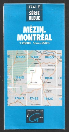 Carte ign serie bleue 1741 - carte,