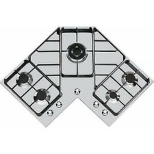 FOSTER 7038052 Table de Cuisson Angulaire 5 Feux Triple Couronne Acier Inox