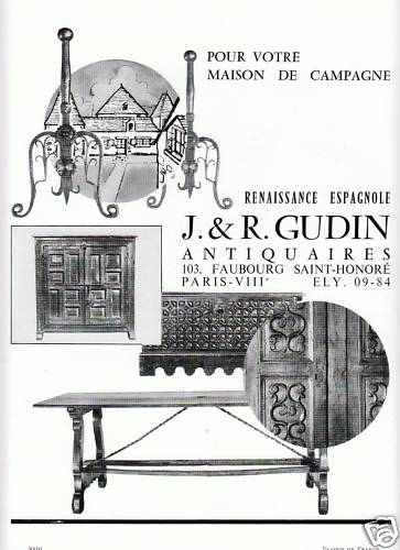 Publicité ancienne meubles
