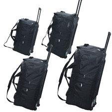 MCA Chariot Sac à Roulettes Valises Noir 60-140L de Voyage Sport Trolly