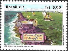 Timbre Bateaux Brésil 1853 **