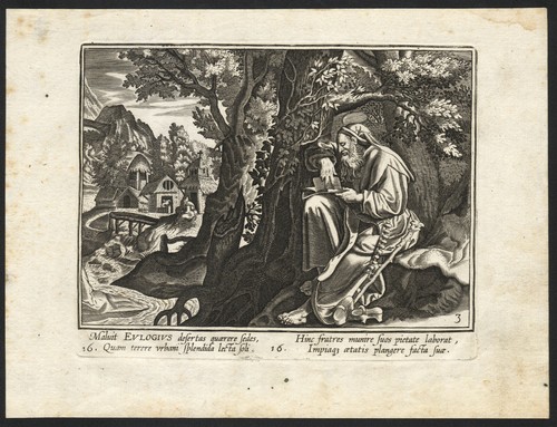 1620 rare gravure ermite - 1620,