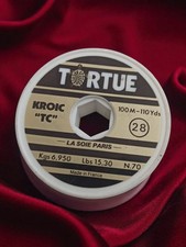 Bobine fil nylon ancienne Tortue accessoire pêche vintage collection rétro rare