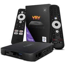 ► VU+ YAY GO PRO Android TV 12, 4K UHD Streaming Box, Chromecast IP-Récepteur