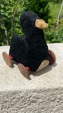 Ancien canard noir - noir, peluche