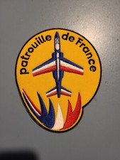 patch thermocollant brodé patrouille de France avion H10cm L8,5cm Bleu Blanc ...