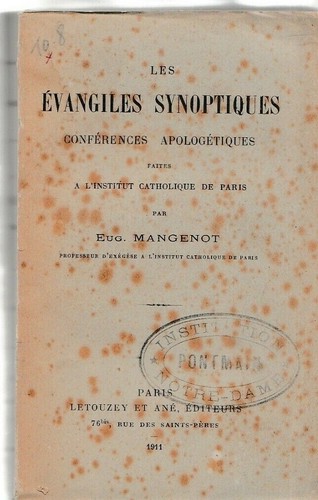 Mangenot les evangiles - mangenot,