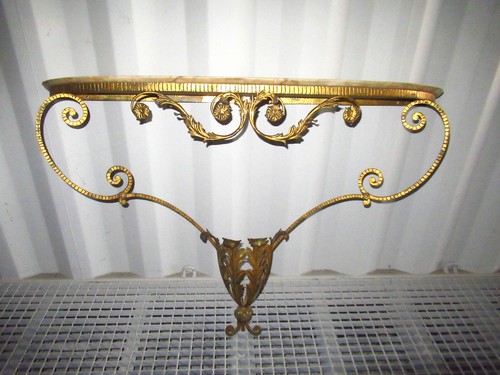 Ancienne console volute en - a,