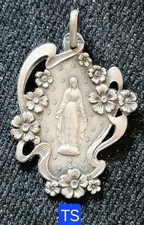 Art Nouveau - Superbe Médaille Argent 29 x 22 mm - Ascension De La Vierge 1900
