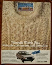 Publicité Papier - Voiture Austin Morris Ital De 1981