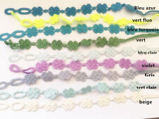 Bracelet Style Cruciani Trèfle tissu dentelle couleur au choix