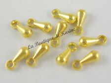 60 PERLES BRELOQUES GOUTTE METAL DORE FIN EXTENSION - CREATION BIJOUX