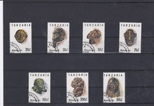 TANZANIE 1994 ART MAKONDE  7 TIMBRES OBLITERE YT 1363 A 1369