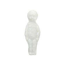 Feve Ancienne Ranque Ducongé Baigneur Biface Biscuit Blanc Emaillé Porcelaine
