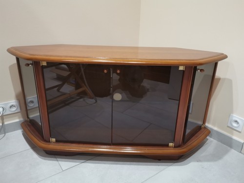 Meuble angle merisier - tv,
