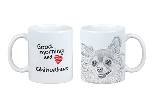 Chihuahua poil long tasse - chihuahua, à