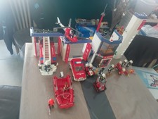 Set Playmobil camion pompiers
