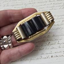Broche 1920 Art Deco Bakelite Tank French Jewel