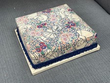Ancienne boite carton tissu