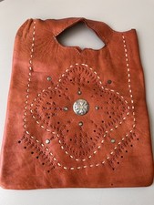 Sac En Cuir Artisanal Orange
