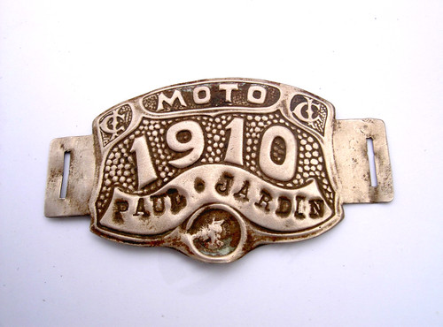 Plaque fiscale moto 1910 - plaque,