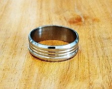 Bague Anneau en acier inoxydable Couleur Argenté #72