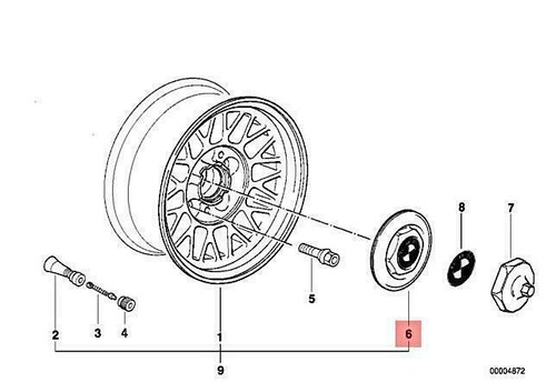 Capuchon moyeu oem bmw e31 - oem,