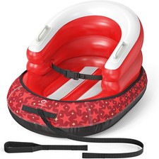 Luge Gonflable ROUGE pour Bébé et Tout-Petits - Boule de Neige Aérienne d'hiver 