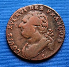 12 Deniers Louis XVI,  1792 L