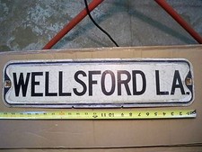 STREET SIGN OLD ANTIQUE