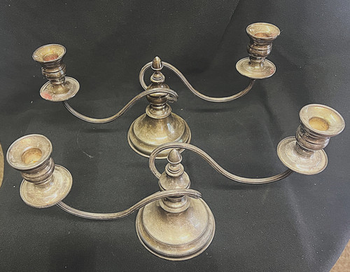 Paire bougeoir table - bougeoir,