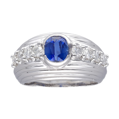 Bague gris 18k avec - 18k,