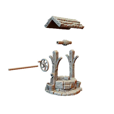 Décor impréssion puit - décor, 3d