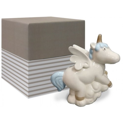 Unicorno azzurro salvadanaio - unicorno,