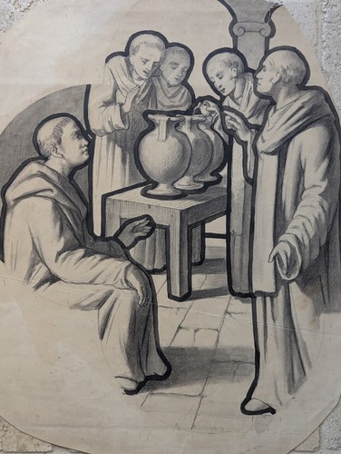 Dessin lavis xixème siècle - dessin,,