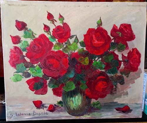 Huile sur toile - huile,