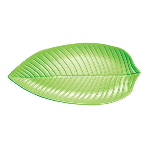 Assiette feuille verte - assiette,