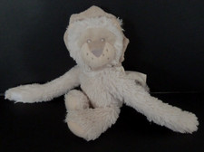 A7. Doudou peluche  CLAYRE & EEF SUD ETOFFE LION écru beige blanc scratch TTBE